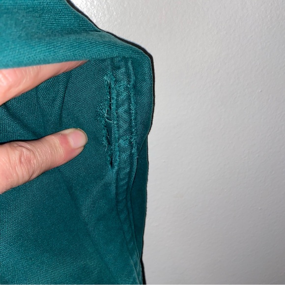 Vintage LL Bean Shirt Womens Size 18 Chamois Cloth Flannel Flap Pockets USA Flaw - Picture 12 of 16